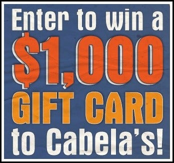 Win a $1,000 Gift Card to Cabela’s – Comment to Enter!