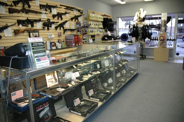Inside a gun shop