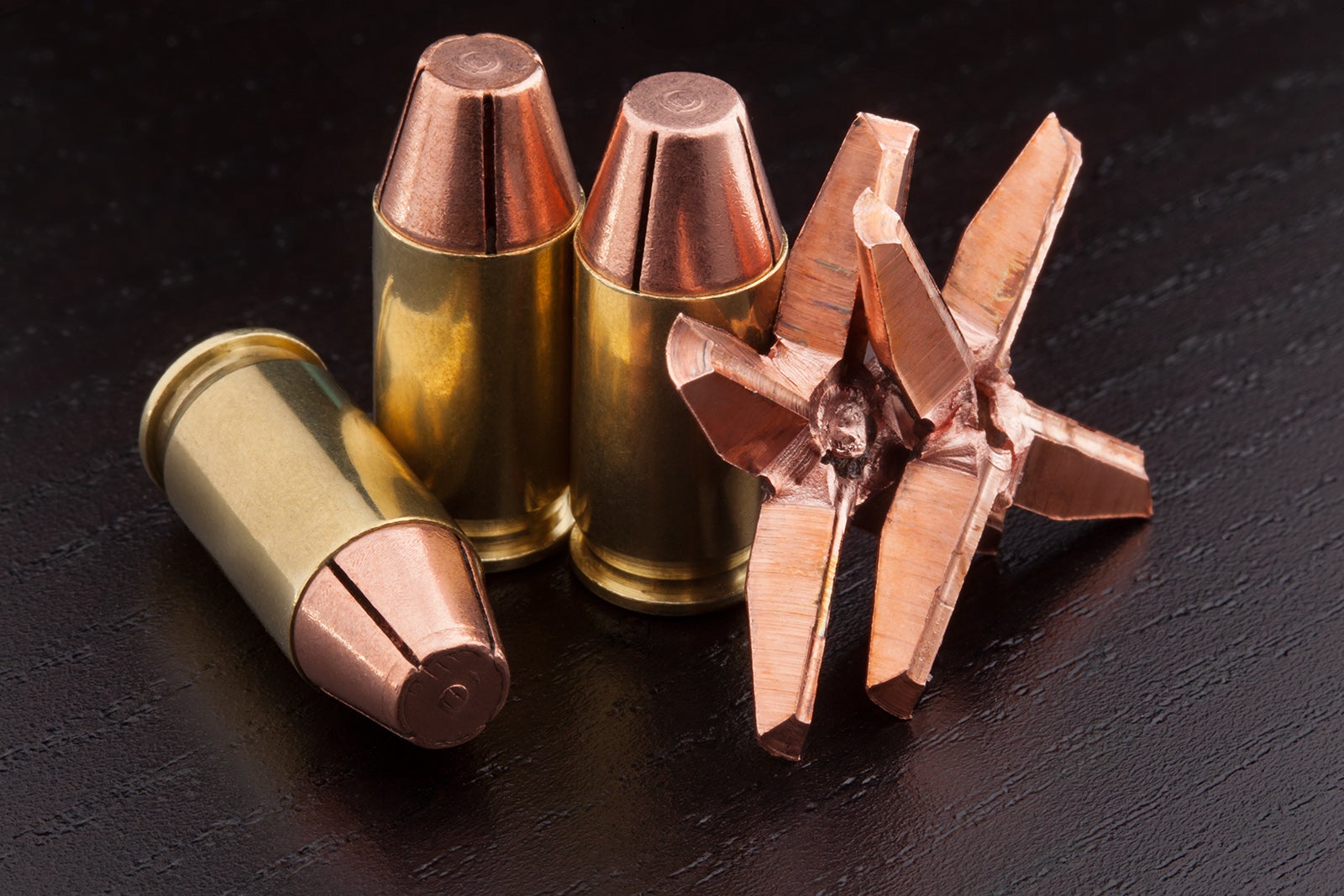 These bullets were shot into a gelatin block at five yards. Even from 