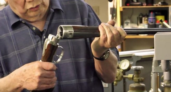 Watch: Superb (and Rare) Round Double-Barrel Hoenig Rifle/Shotgun