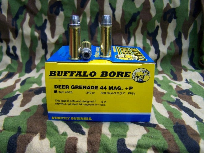 The outstanding "Deer Grenade" from Buffalo Bore Ammunition - great for medium sized deer - it'll get the job done.