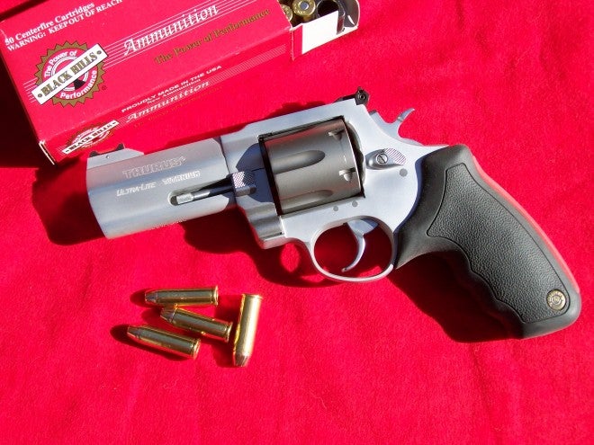 The Taurus Firearms Ultra-Lite .44 Mag is a good choice for handgun hunting, but the .44 Mag really lets you know you have some power in this light-weight revolver.