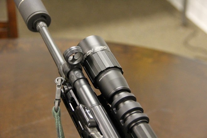 Hunting hogs with night vision, a machine gun, and a suppressor