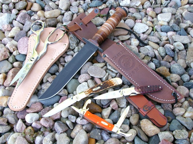 Four from WR Case: Scout, TrapperLock, SlimLock, and USMC Bowie Four from WR Case: Scout, TrapperLock, SlimLock, and USMC Bowie