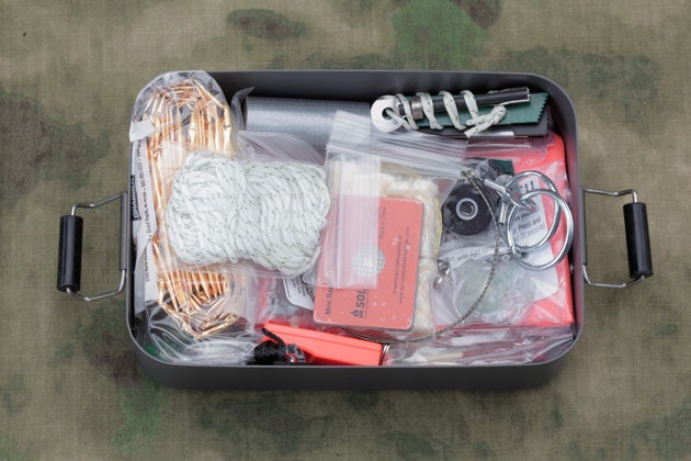 Many useful items packed for long-term storage.