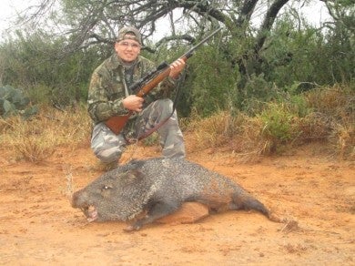 Ricardo with his javelina