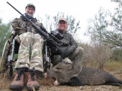 Ron helped Andy take a javelina