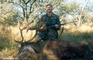 Andy with his first red stag.
