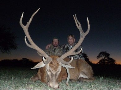 Mike Malek poses with his best stag (so far).