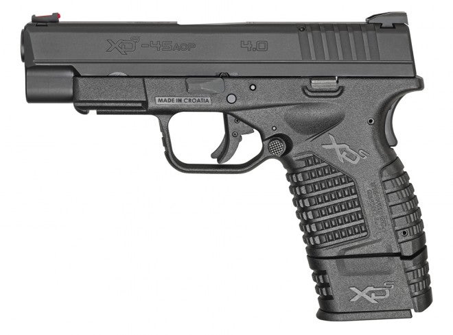 Springfield Armory XD-S 4.0" Single Stack 45 ACP, Black finish with extended mag.