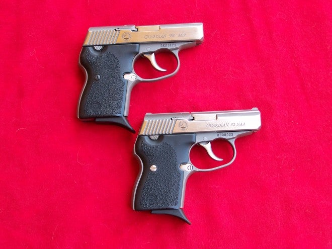 380 ACP and .32NAA Guardian Pistols North American Arms