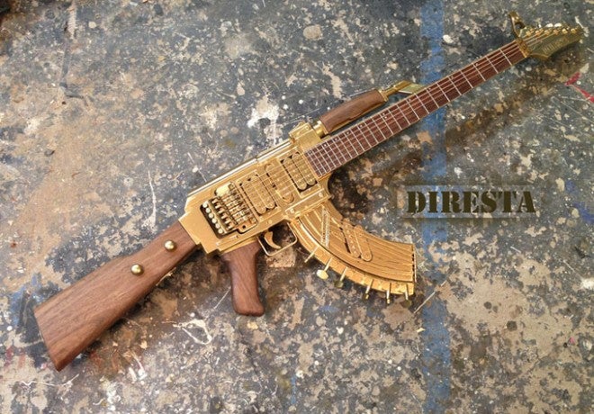 Video: “GATTAR” AK-47 Guitar Custom-Built While you Watch