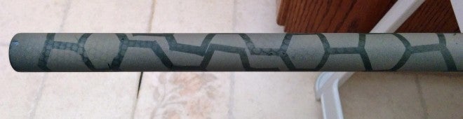 Spray painted rifle barrel