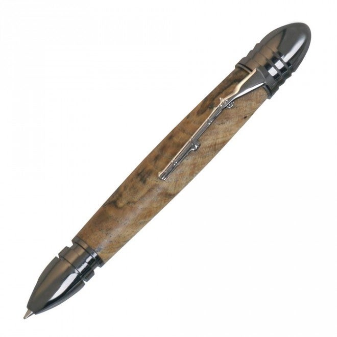 Civil War Pen with Minie ball cap, bullet tip, and musket clip.