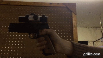 Slow Motion Centerfire Pistol Firing