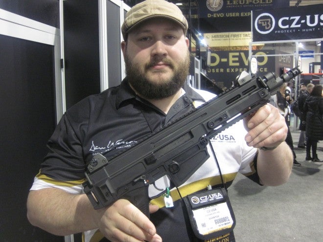 CZ-USA Scorpion EVO 3 S1 and 805 Bren PS1Pistols at the 2015 SHOT Show