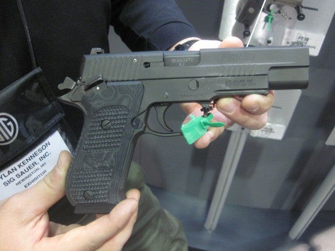 The SIG SAUER 10mm P220 Pistol at the 2015 SHOT Show