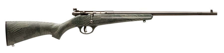 The Landry Rascal is a single-shot 22 with factory peep sight.