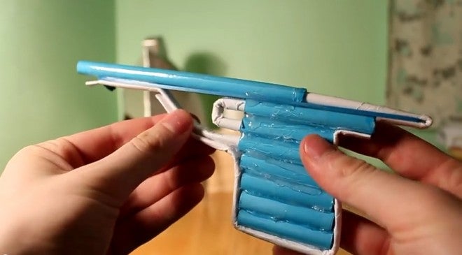 Video DIY: How to Make a Paper Pistol That Shoots