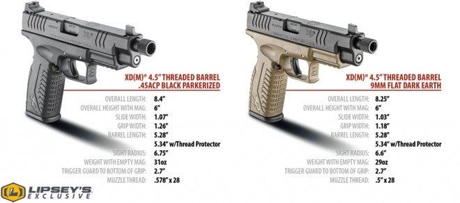 Springfield Armory® Releases XD(M)® 4.5″ Threaded Barrel Pistols Available June 2015