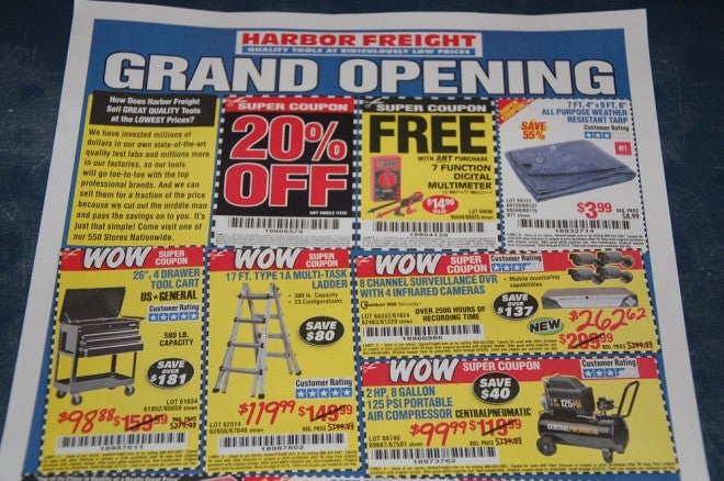 Harbor Freight Prepping