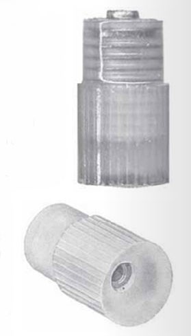 The iron core had deep circumferential grooves, the plastic extended rearward for stability.