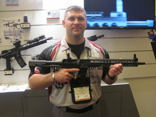 Troy Defense M5 9mm Rifle at the 2016 SHOT Show