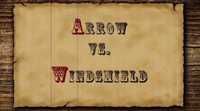 Arrow vs. Windshield (Video)