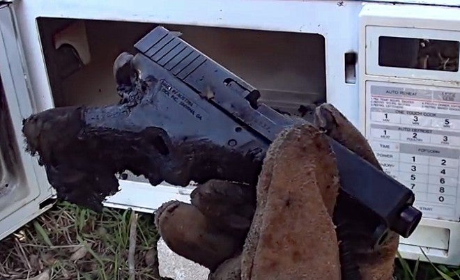 Loaded Glock in a Microwave (Video)