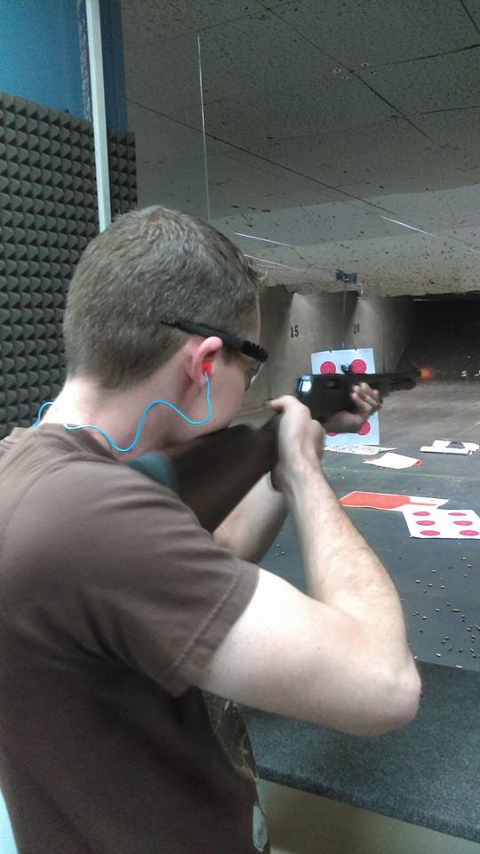 My opinionated brother. I was glad I got the muzzle flash.