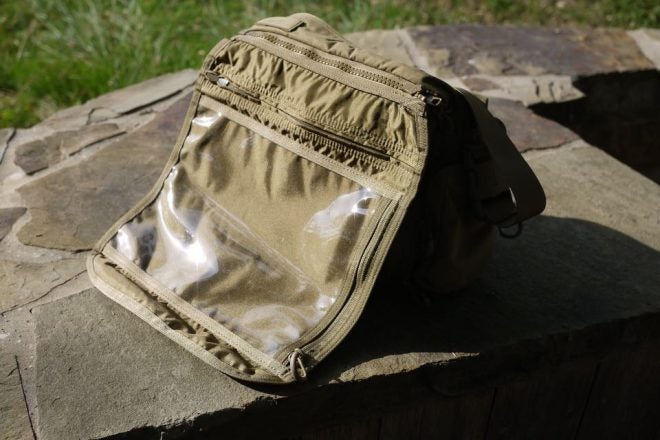 Removable flap with map pocket
