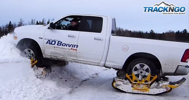 Watch: Track N Go Turns Trucks Into Snowmobiles