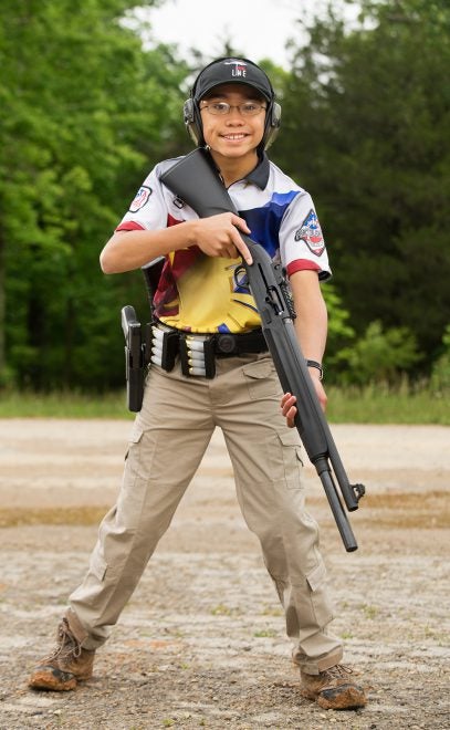 3-gun competitor Daniel Delo with a 12ga Beretta 1301 shotgun.