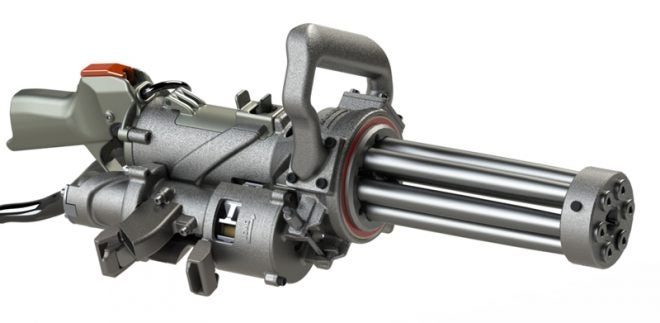 Motorized Handheld 5.56mm Gatling Gun: The XM556 Microgun