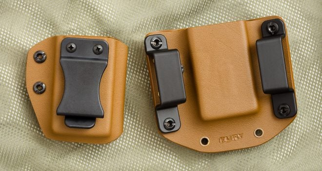 Sig MPX mag pouches, the back side showing mounting options.