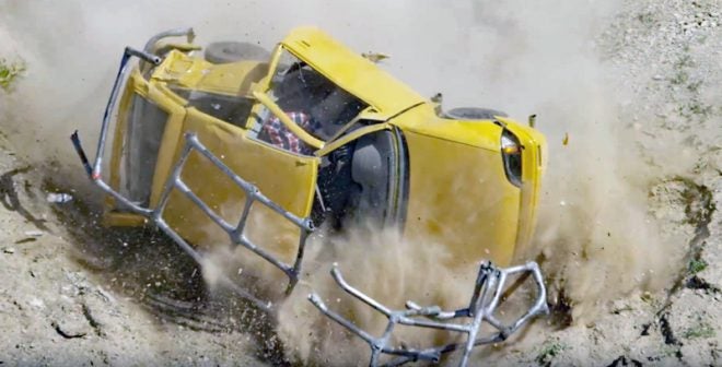 Video: Redneck Drives a Duct Tape Car off a Cliff! (Sort of)