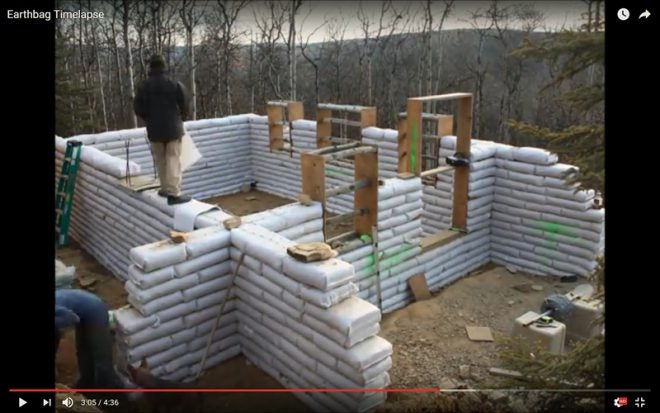 Watch: Time-Lapse of Building an Earthbag Home