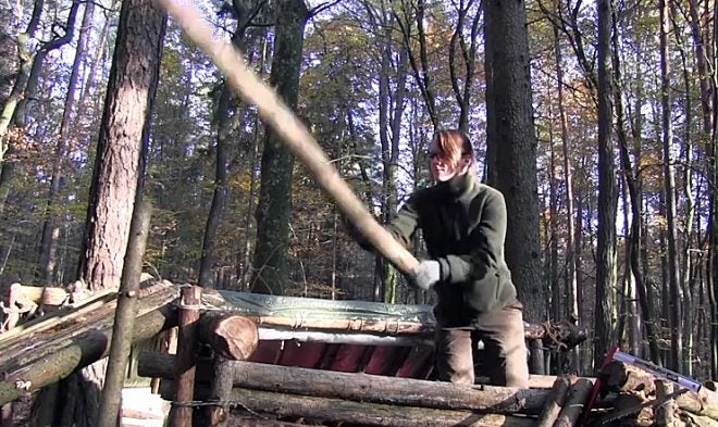 Watch: Hard-Working Woman Builds a Bugout Camp