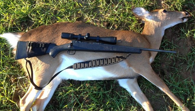 This 120-pound doe fell on the spot at 188 yards. (Photo: Russ Chastain) 