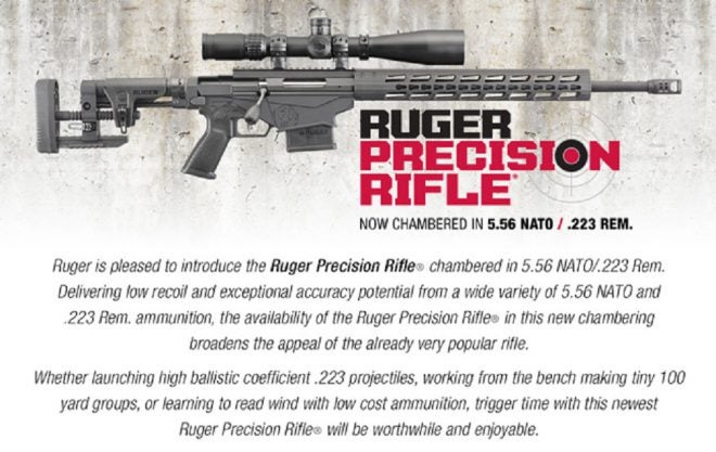 Ruger Offers 5.56/.223 in Precision Rifle
