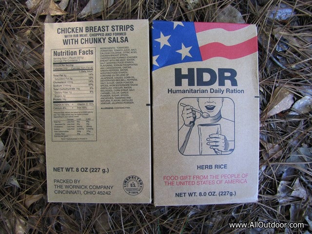 MRE and humanitarian daily ration