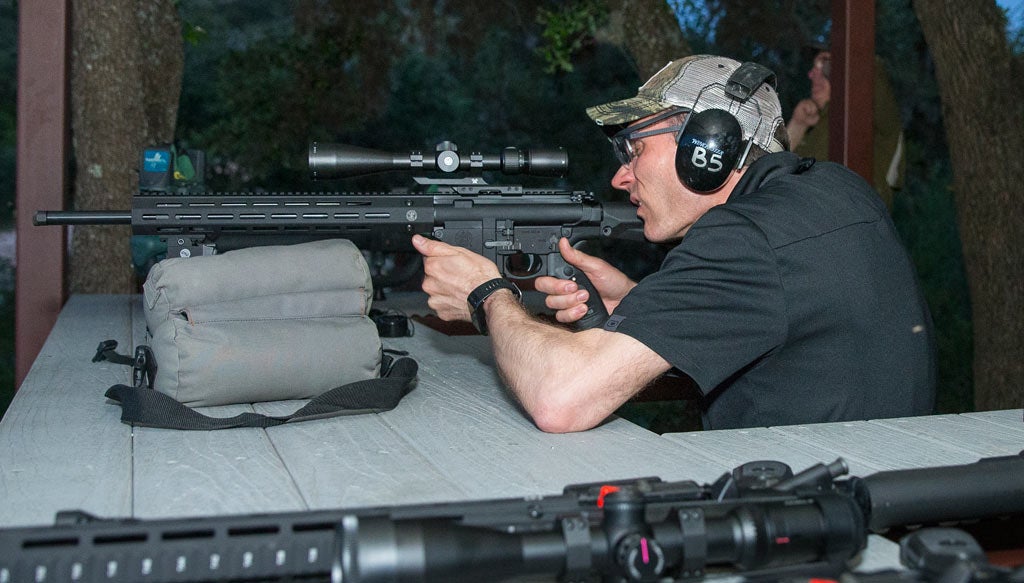 Sighting In Smith & Wesson M&P 10 with Crimson Trace Laser Sight