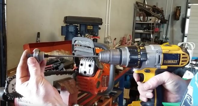 Watch: Sharpen a Chainsaw With a Cordless Drill