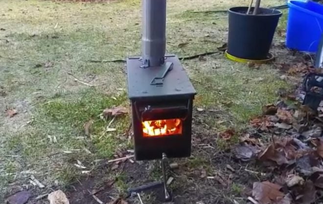 Watch: Make an Ammo Box Tent Stove Without Welding 