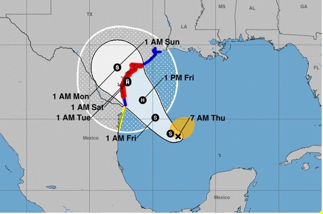 Harvey Approaches Texas Coast
