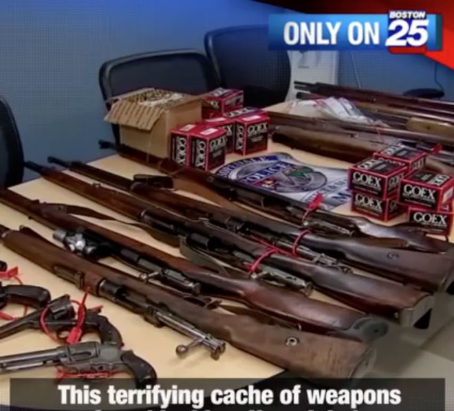 Watch: Boston News Freaks Out at “Terrifying Cache” of Antique Weapons