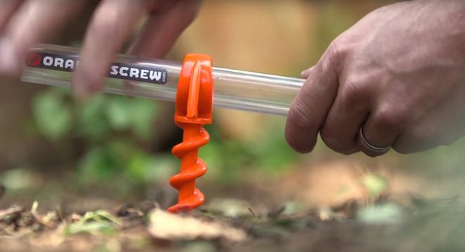 Watch: Orange Screw Ground Anchors