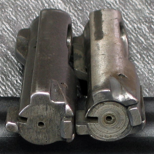 Bolts from 2 Ruger 44 carbines. (Photo © Russ Chastain) 
