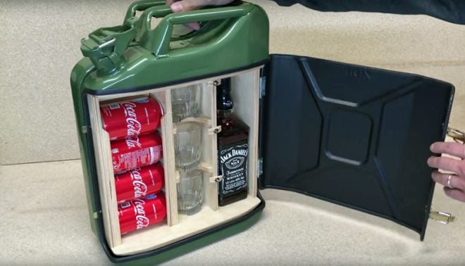 Watch: How to Make a Minibar From a Jerry Can