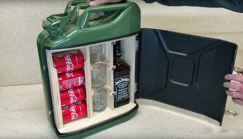 Watch: How to Make a Minibar From a Jerry Can Watch: How to Make a Minibar From a Jerry Can